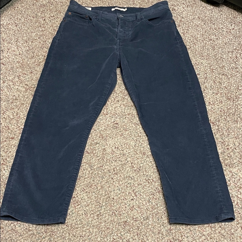 Levi’s 501 wedgie straight leg Blue corduroy Pants